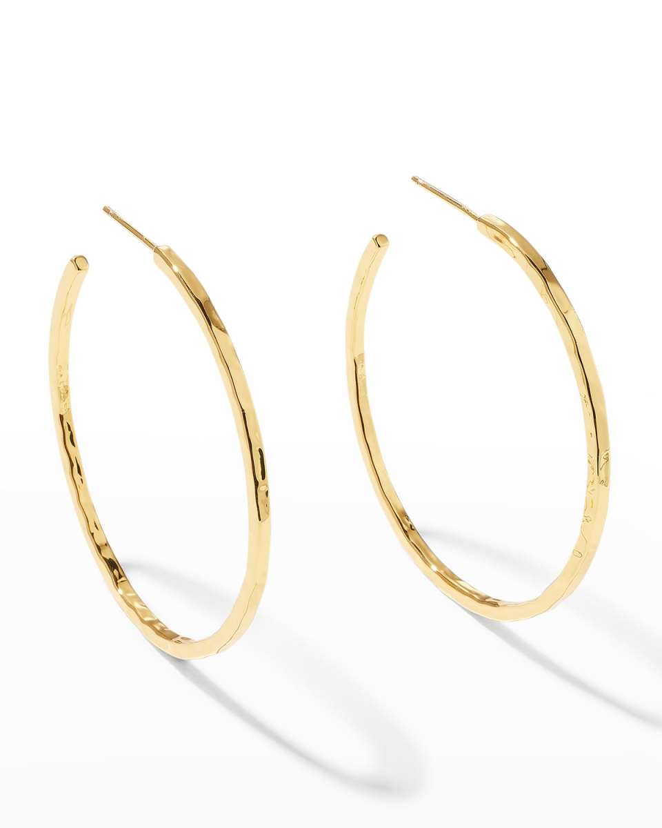 Small Hammered Skinny Hoop Earrings